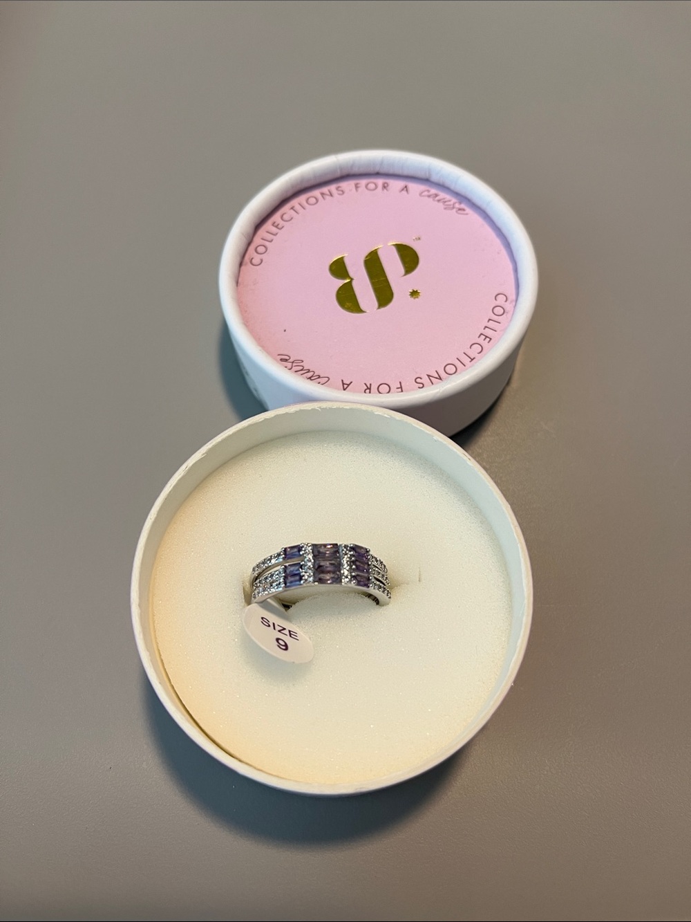 RBP6345 Bomb Party Lymphoma Awareness Thankful for The Moments Ring